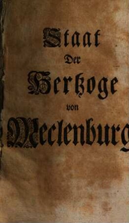 Staat Der Hertzoge von Meclenburg