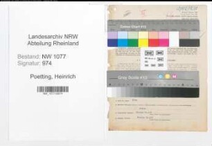 Entnazifizierung Heinrich Poetting , geb. 16.05.1889 (Feuerwehrmann)