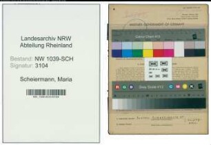Entnazifizierung Maria Scheiermann , geb. 16.10.1884 (Verwalterin)