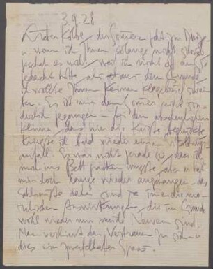 Brief von Karl Schmidt-Rottluff an Georg Kolbe