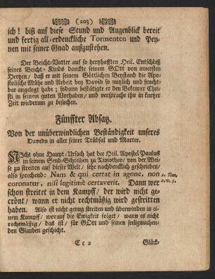 Fünffter Absatz.