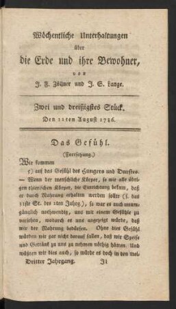 Zwei und dreißigstes Stück