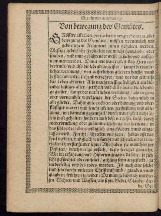 Von bewegung des Gemütes.