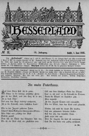 No. 11, 1. Juni 1895