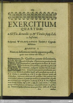 Exercitium Quartum