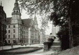 Halle, Gericht : Halle. Gericht, Poststraße/Ecke Albert-Dehne-Straße. Straßenansicht