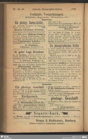 Verkäufe, Verpachtungen