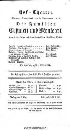 Die Familien Capuleti und Montecchi