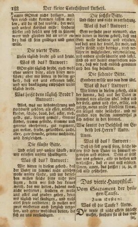 Das vierte Hauptstück. Vom Sacrament der heiligen Taufe
