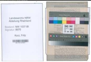 Entnazifizierung Fritz Kurz , geb. 16.10.1903 (Schornsteinfeger)