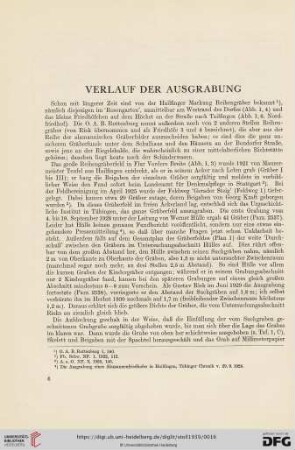 Verlauf der Ausgrabung