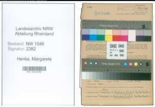 Entnazifizierung Margarete Henke , geb. 22.07.1914 (Sekretaerin)