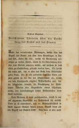 Kleine philosophische Schriften, 1. Über die Principien der Rechtsphilosophie oder der Politik
