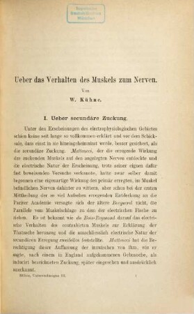 Untersuchungen aus dem physiologischen Institute der Universität Heidelberg : Herausgegeben von W. Kühne, 3