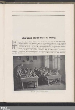 Städtische Hilfsschule in Elbing