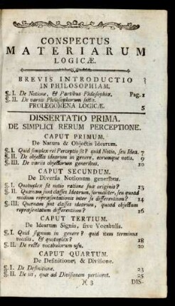 Conspectus Materiarum Logicae