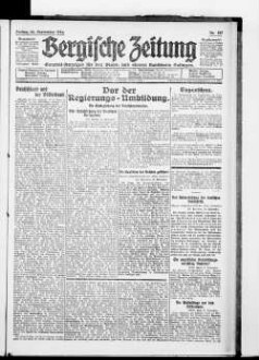 Bergische Zeitung. 1922-1935