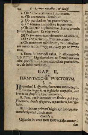 24-43, Cap. II. de Punctorum mutatione.