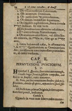 24-43, Cap. II. de Punctorum mutatione.
