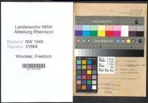Entnazifizierung Friedrich Winckler , geb. 29.05.1887 (Kaufmann)