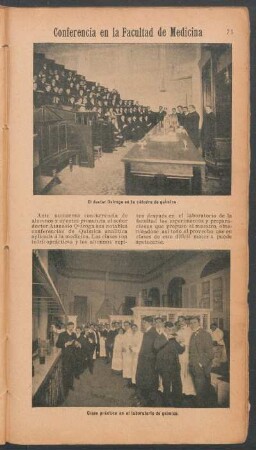 Conferencia en la Facultad de Medicina - [Fotografía]