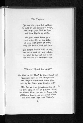 Warum kehrest du zurück?