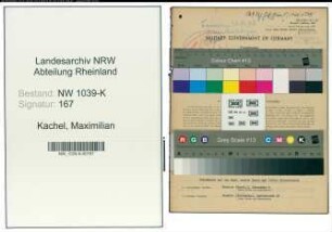 Entnazifizierung Maximilian Kachel , geb. 10.01.1885 (Zollbeamter)