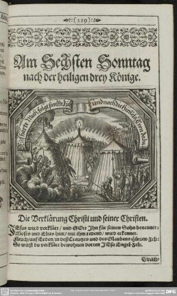 Am Sechsten Sonntag nach der heiligen drey Könige