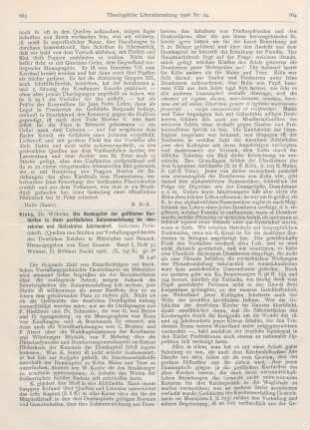 663-665 [Rezension] Kisky, Wilhelm, Die Domkapitel der geistlichen Kurfürsten in ihrer persönlichen Zusammensetzung im vierzehnten und fünfzehnten Jahrhundert