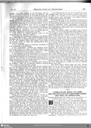 Schlagwerk mit Rechen und Staffel und Aushebung der Rechensperrklinke (Einfallarm) durch die Schöpferwelle