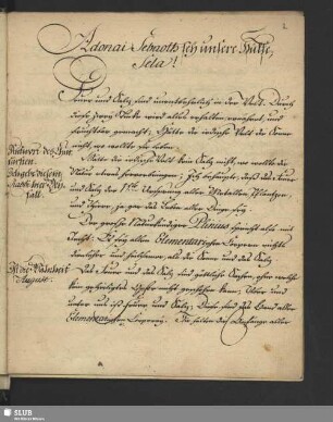 1) Prophezeihung, An den Durchlauchtigsten Churfürsten August zu Sachsen; anno 1575.