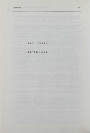 II. Die Texte Desbillons`