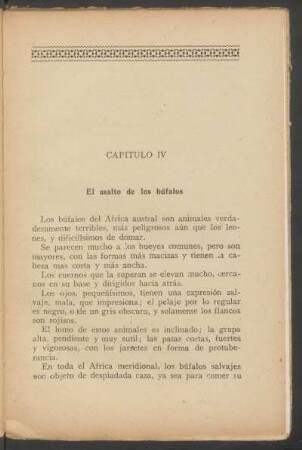 Capítulo IV - El asalto de los búfalos