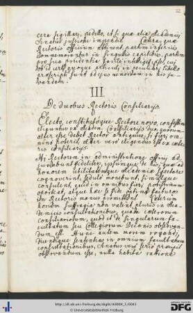 [fol. 22] De duobus rectoris consiliariis