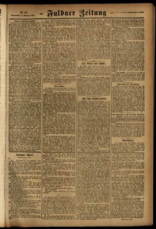 Zweite Ausgabe vom Donnerstag, den 03. Februar 1921.