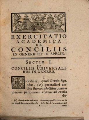 Pauli Iosephi Riegger ... Exercitatio de conciliis, iuris ecclesiastici altero fonte