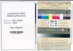 Entnazifizierung Heinrich Artz , geb. 09.11.1869 (Angestellter)