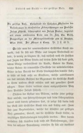 659-670 [Rezension] Führich, Joseph von, Die geistliche Rose
