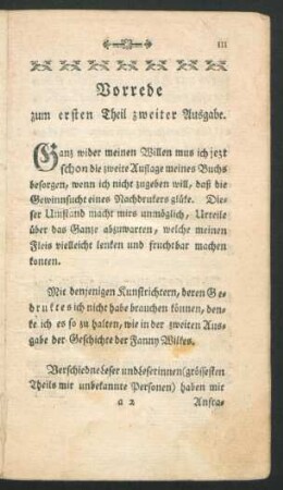 Vorrede zum ersten Theil zweiter Ausgabe.