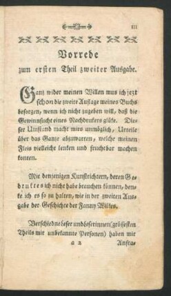 Vorrede zum ersten Theil zweiter Ausgabe.
