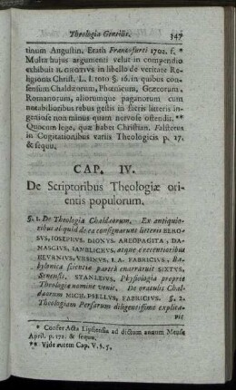 Cap. IV. De Scriptoribus Theologiæ orientis populorum