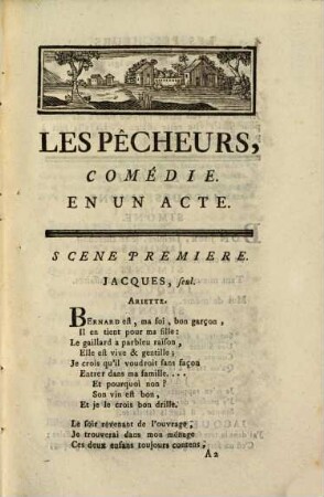 Les Pêcheurs : comédie en un acte, mêlée d'ariettes