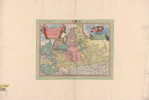 Karte der Niederlausitz, 1:290 000, Kupferstich., 1714 : Mappa Geographica Marchionatus Lusatiae Inferioris / J. L. Blanck fe.. - [Ca. 1:290 000]. - [S.l.] , [1714]. - 1 Kt. : Kupferst. ; 36 x 37 cm