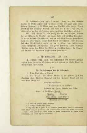 A. Die Königszeit. 753-510
