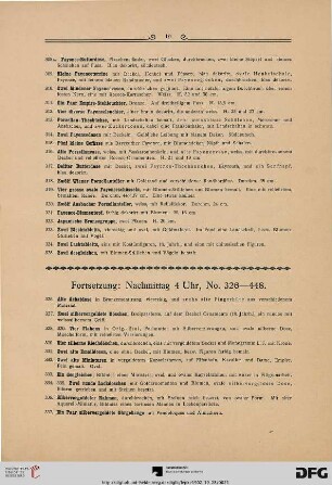 B. Nachmittag, von 4 Uhr ab (Nr. 326-448)