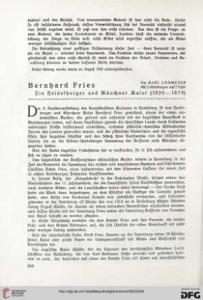 14: Bernhard Fries : ein Heidelberger und Münchner Maler (1820-1879)