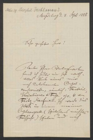 Brief an Musikverlag Ed. Bote und G. Bock : 08.09.1888