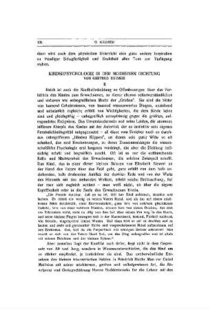 Kinderpsychologie in der modernen Dichtung : (Fortsetzung)