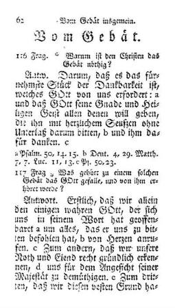 Vom Gebät.