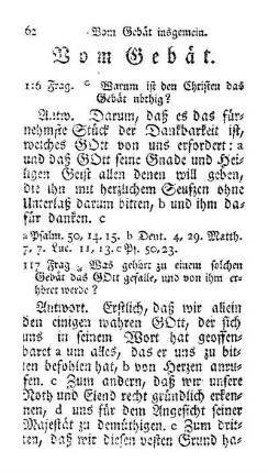 Vom Gebät.